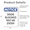 Signmission Door Blocked Not An Entry, 3.5 in W x Rectangle, Vinyl Decal OS-2PACK-NS-D-35-V-11472 - alternate 6
